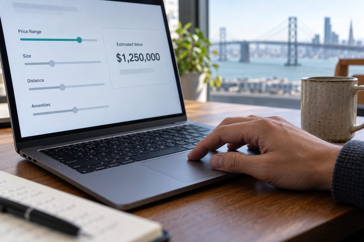 Adjusting seat and record sliders on a cost estimate form