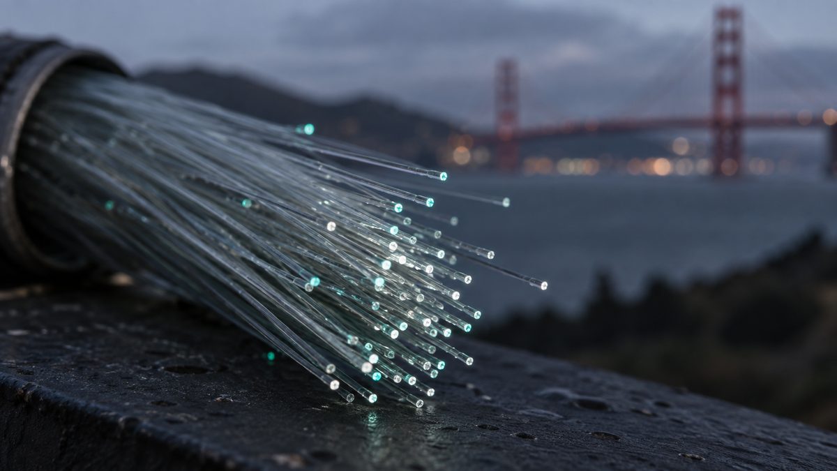 Fibre optic strands with points of light at their ends
